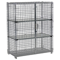 Technibilt Shelving Systems Security Cage, 4 Solid Shelves, 24x60x60 SEC604F-SLD